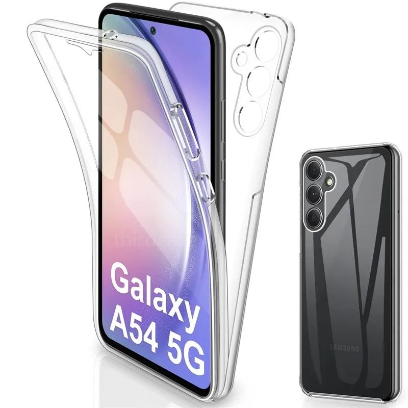 Прозрачен 360 Градуса Кейс за Samsung Galaxy A14 4G / 5G A34 A54 A53