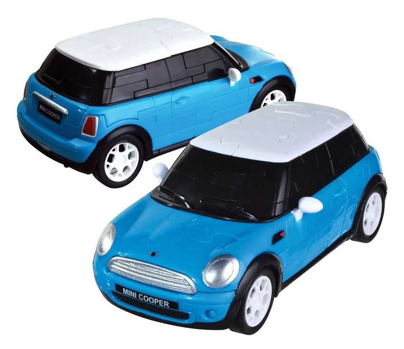 Puzzle 3D Mini Cooper Albastru