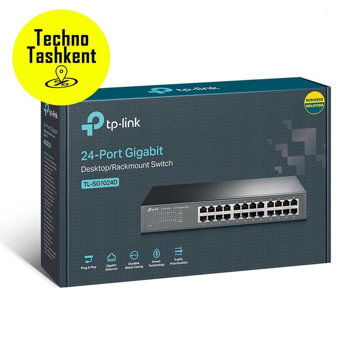 24 портовый гигабитный настольный коммутатор Tp-Link TL-SG1024D, свитч