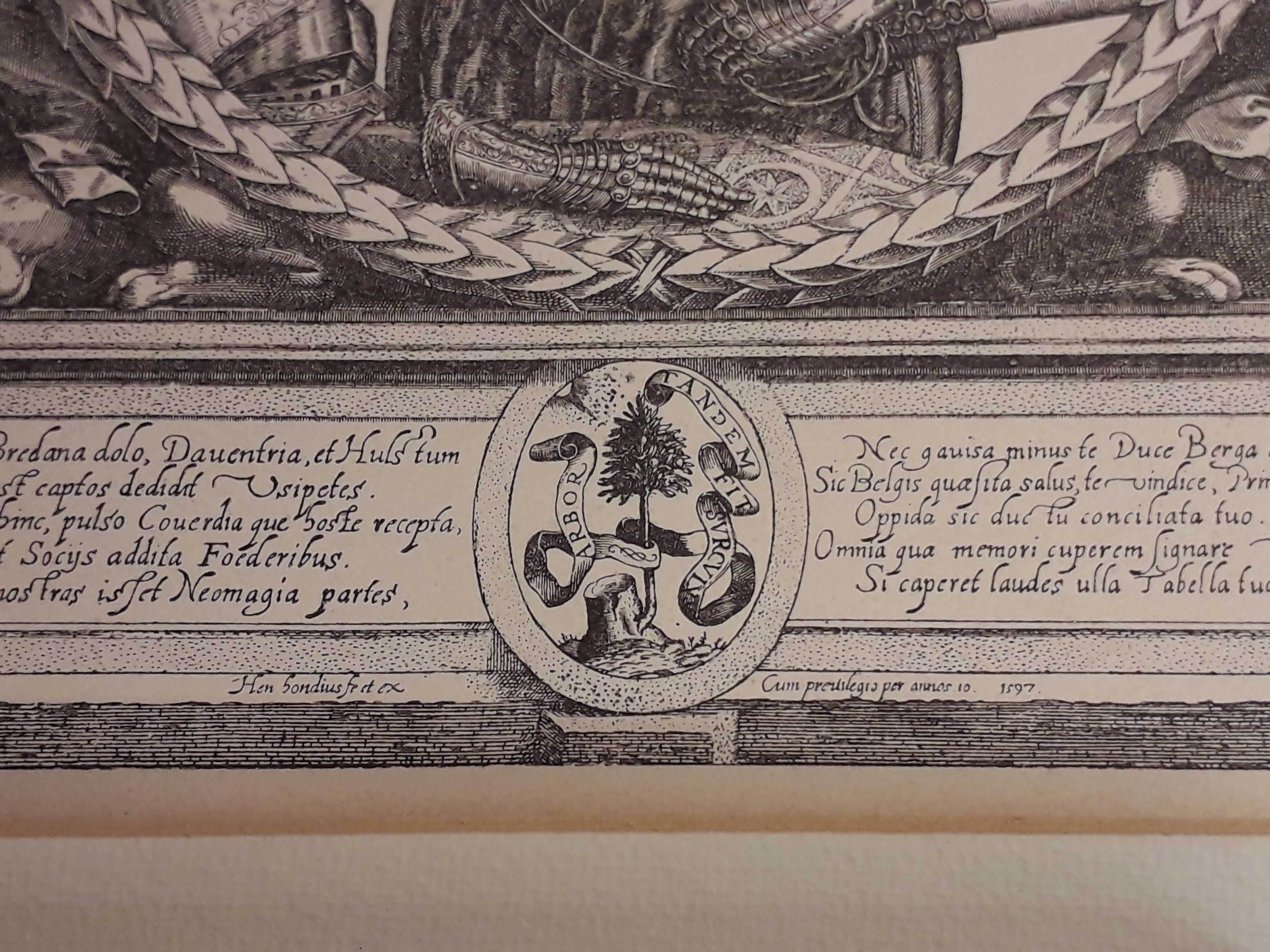 Gravura Hendrik Hondius I| piesa Rara din 1597