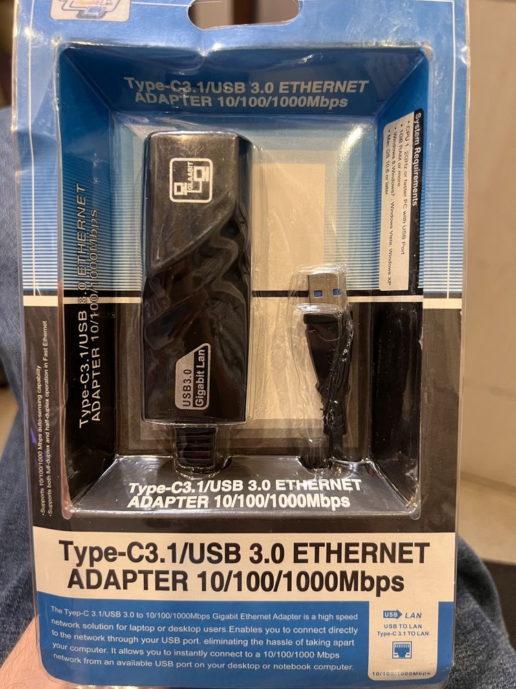 Usb Lan адаптер usb 3.0 до 1000Mbit Переходник Usb rj45 Сетевая карта
