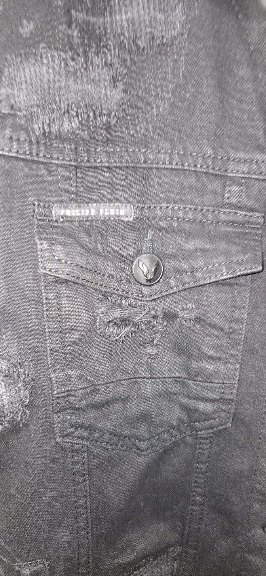 Philipp plein дънкови яке размер L чисто ново не използвано