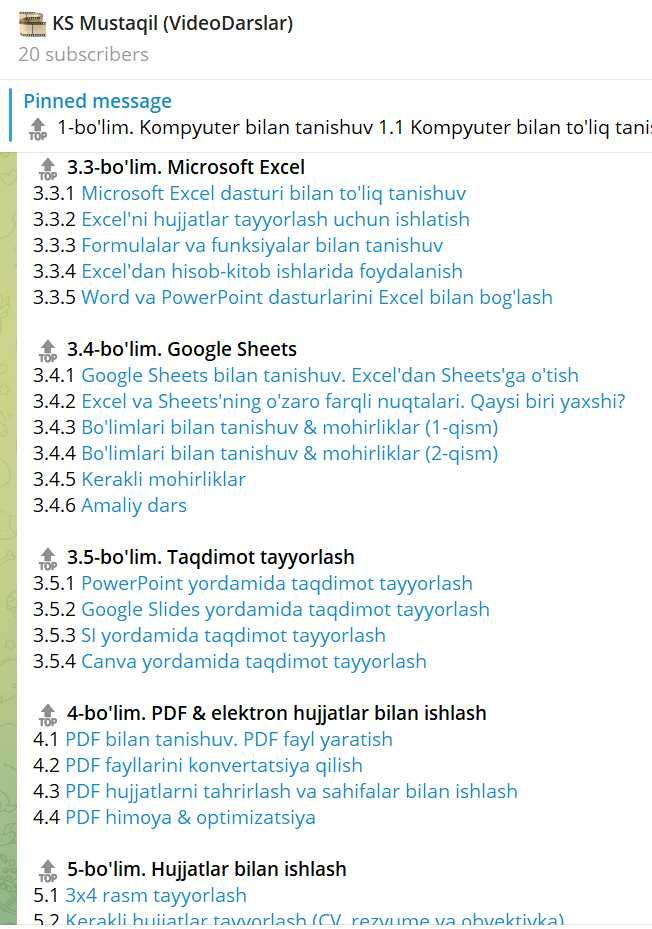 150 ming so'mga Kompyuter Savodxonligi bo'yicha to'liq videokurs!