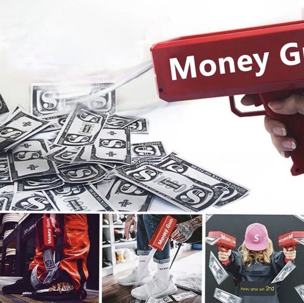 Диско парти Пистолет изстрелване на пари money gun пистолет за пари