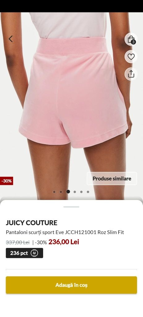 Pantaloni scurti Juicy Couture dama originali marimea S si M, noi