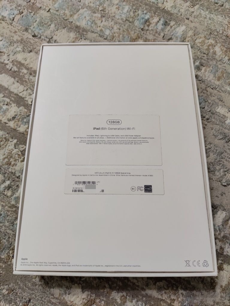 Планшет Apple iPad 9.7" 6-gen 128 gb wi-fi silver