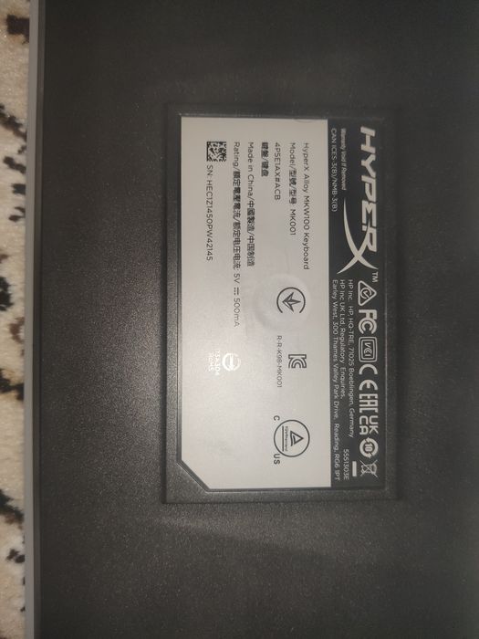 Klaviatura HyperX MK001, Rgb klaviatura Orginal