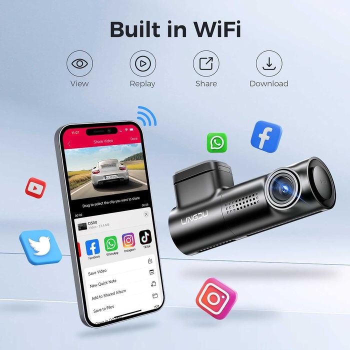 Camera auto 4K cu aplicatie android