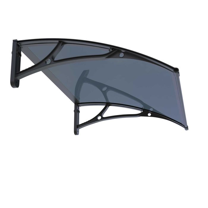 Висок клас АЛУМИНИЕВ навес тента плътен плексиглас - цвят антацит