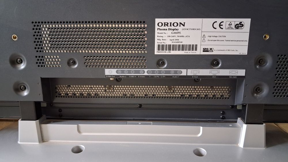 Orion plasma monitor 46"