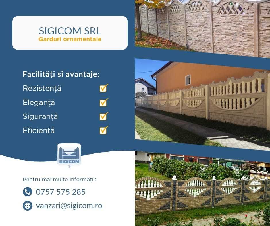 Garduri si stalpi din beton armat pentru imprejmuiri