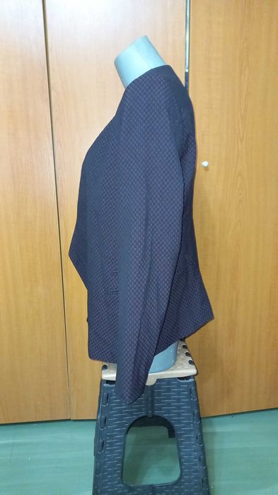 NOU! Sacou Next UK negru-maro model deosebit asimetric in colt, M