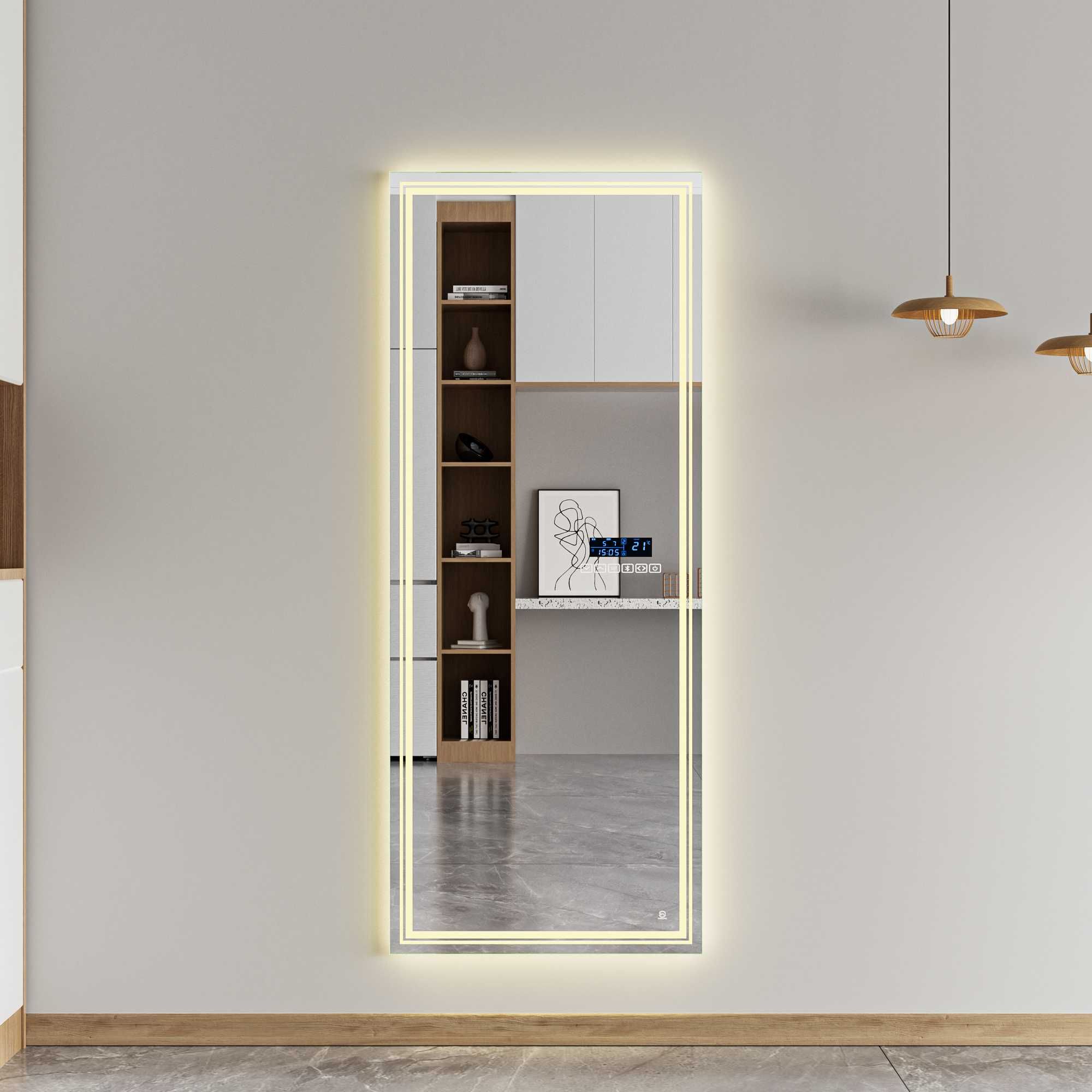 Oglindă LED Modica 604 cu Bluetooth si Ceas digital