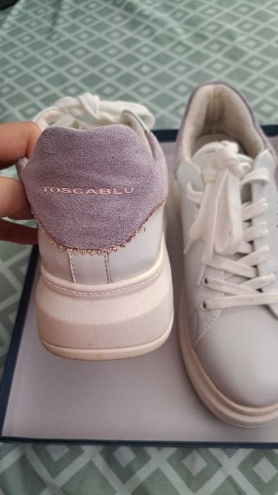 Pantofi sport dama din piele , TOSCA BLU