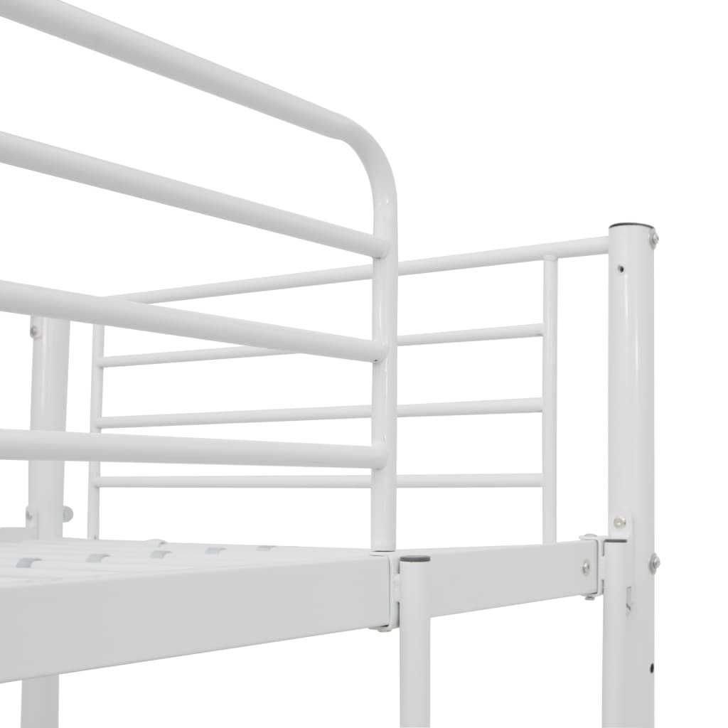 Легло с рамка с бюро , бяло или  черно , метал, 90x200 см