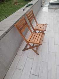 Set 6 scaune pliante de lemn
