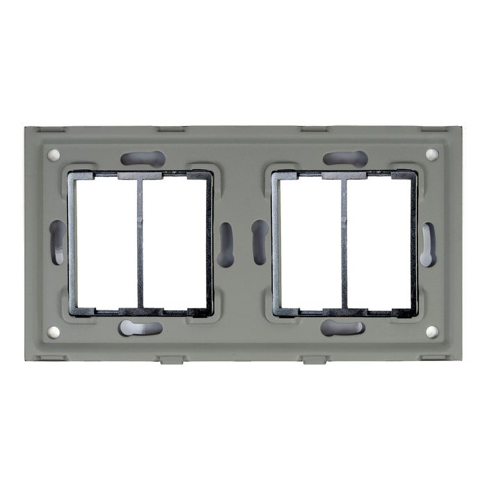 Rama dubla PNI RM202W din sticla pentru prize PNI