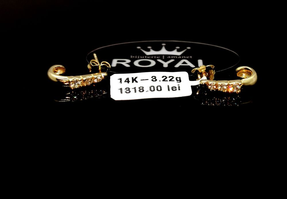 Bijuteria Royal cercei din aur 14k 3.22 gr