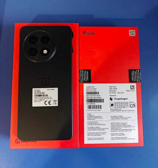 Telefon OnePlus 13R, Dual SIM, 12GB RAM, 256GB, 5G, Nebula Noir