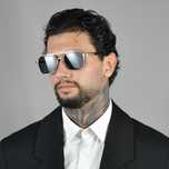 Ochelari Aviator Barbati Retro Hexagonali Black Gold- rama aurie UV