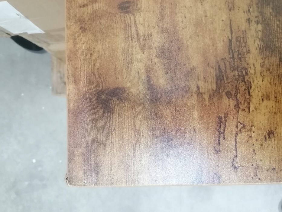 Бюро или маса за лаптоп - индустриална винтидж черен метал, кафяво дър