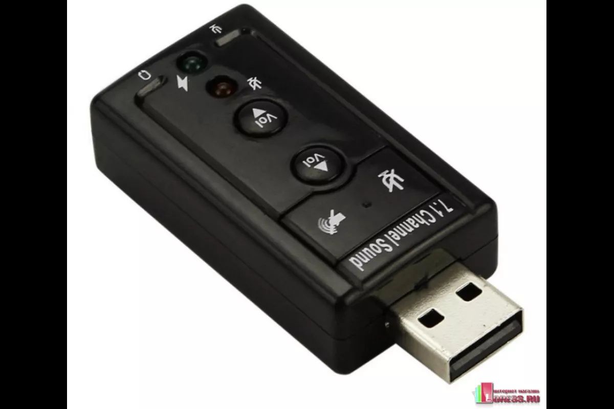 Внешняя звуковая карта usb 7.1 Channel Sound Adapter.