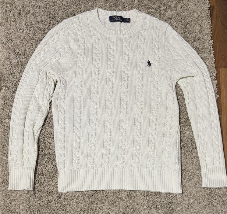 Pulover Polo Ralph Lauren - alb, mărimea L