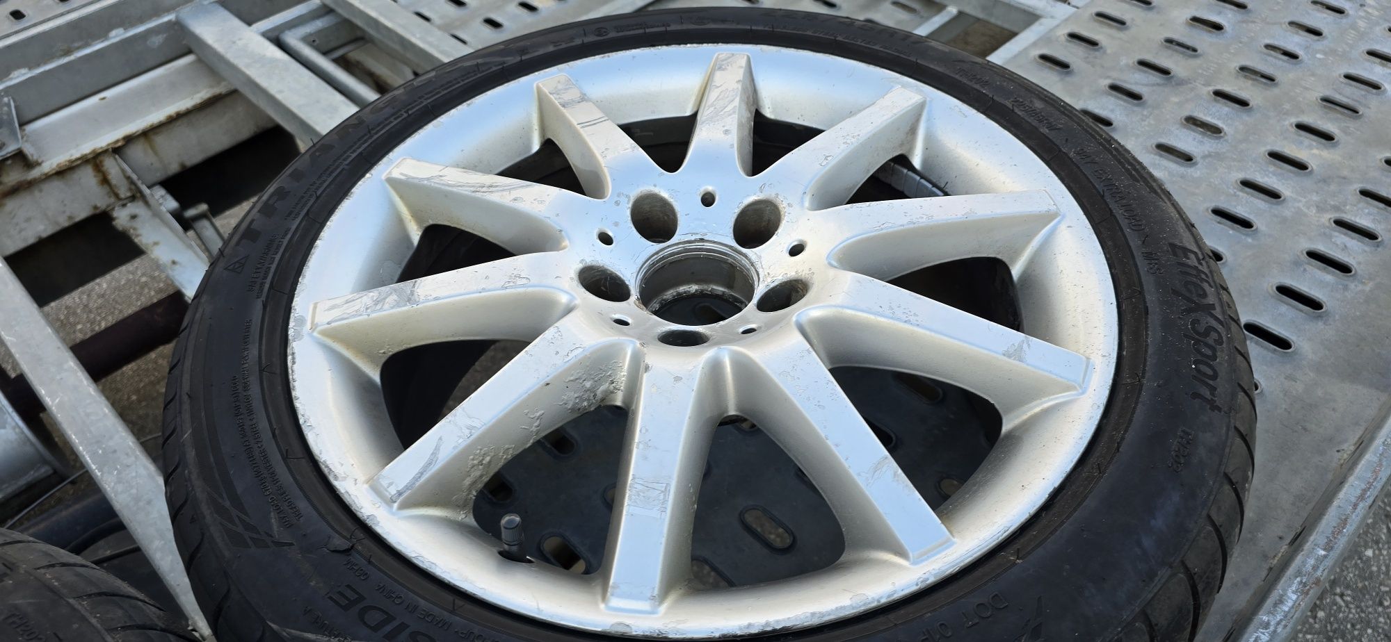 Джанти 5 112 17 ки, MERCEDES 225 45 17 гуми дот 24г. оригинални  алуми