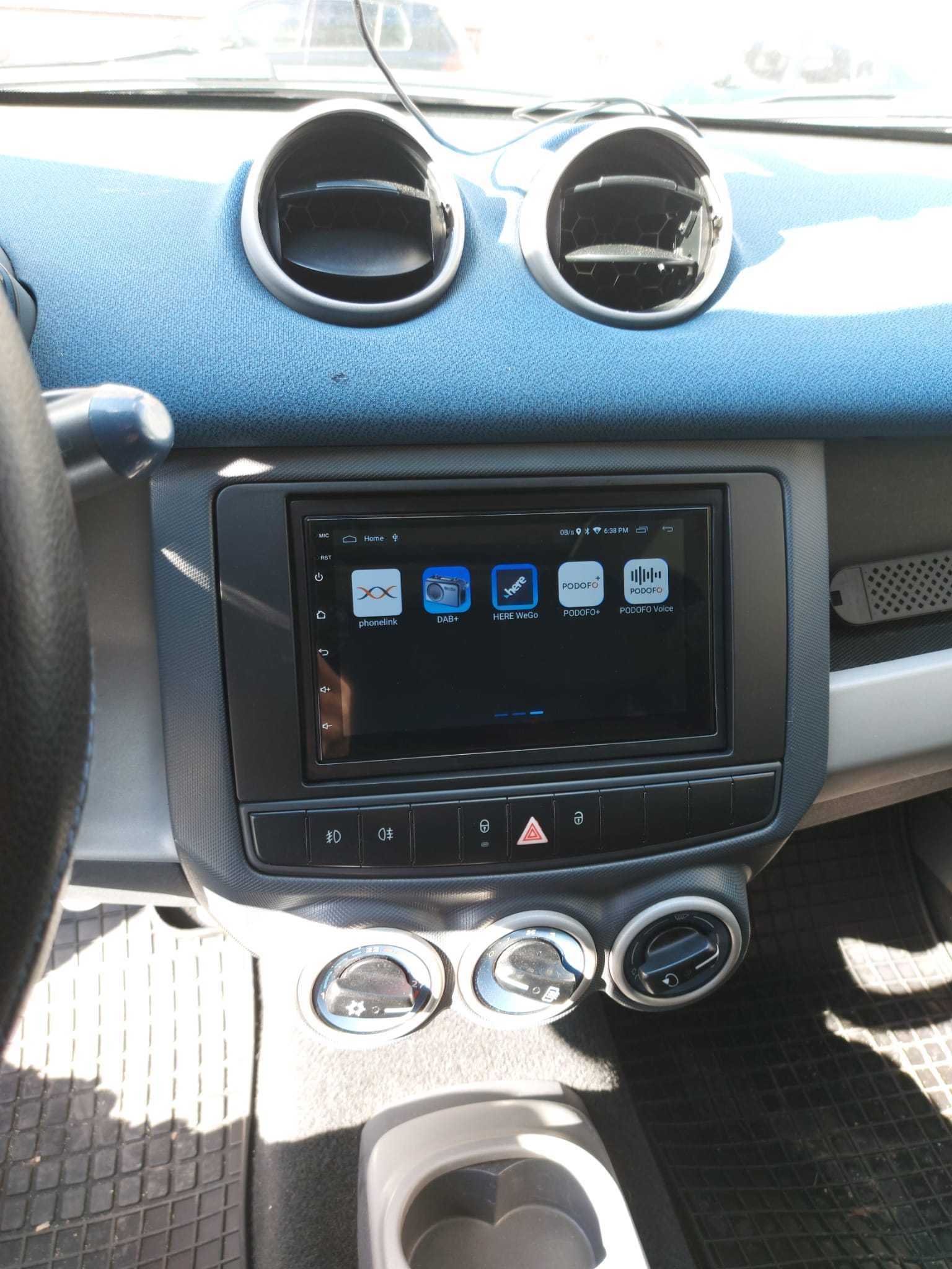 Navigatie Android Smart Forfour Fortwo Waze YouTube WiFi casetofon