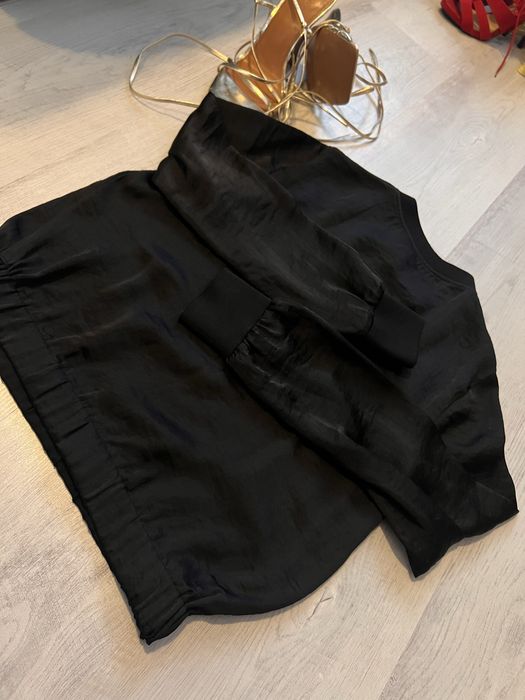 Camasa H&M Divided , 36/S , neagra , satin