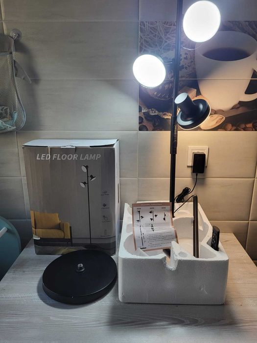 Lampă birou/podea LED, 3 moduri x 10 lumina - Negru/Alb - 7 modele