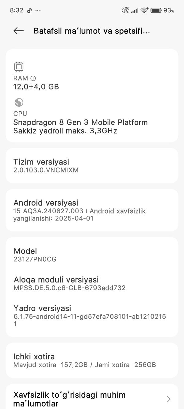 Xiaomi 14 ishlashi alo darajada