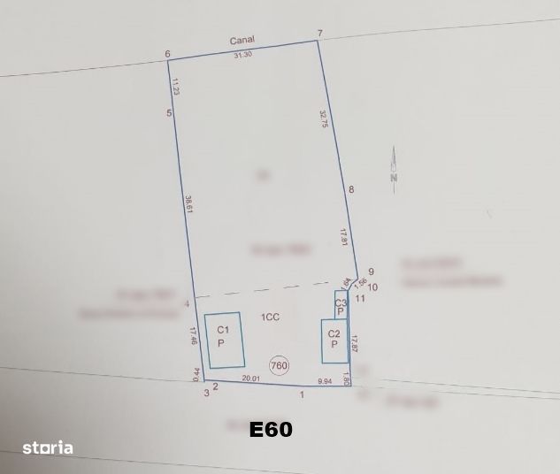 Gaminvest Teren intravilan Osorhei, pe E60, Bihor V3604