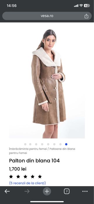 Palton blana vesa