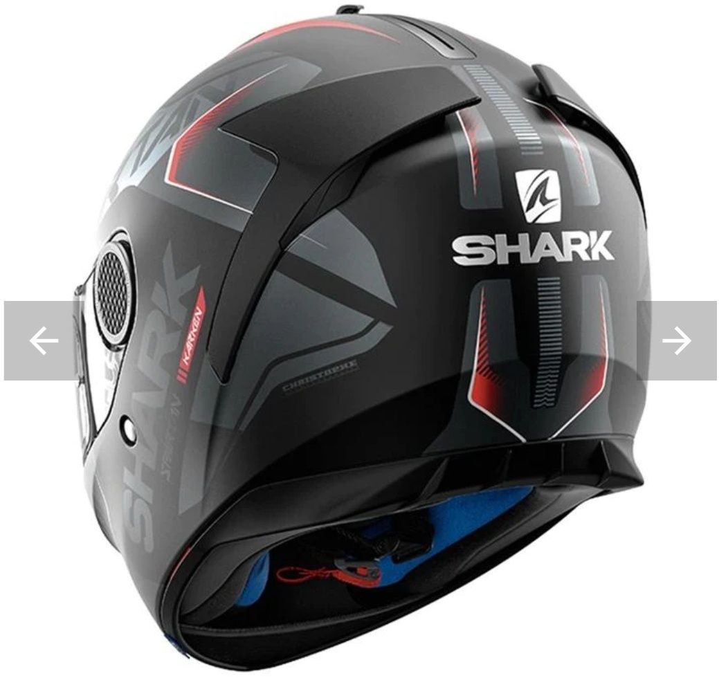 Casca Shark Spartan Karken Matte Black/Red/Anthracite  mărimea L