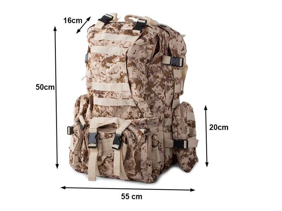 Rucsac tactic militar Cracos® camo - airsoft si activitati outdoor