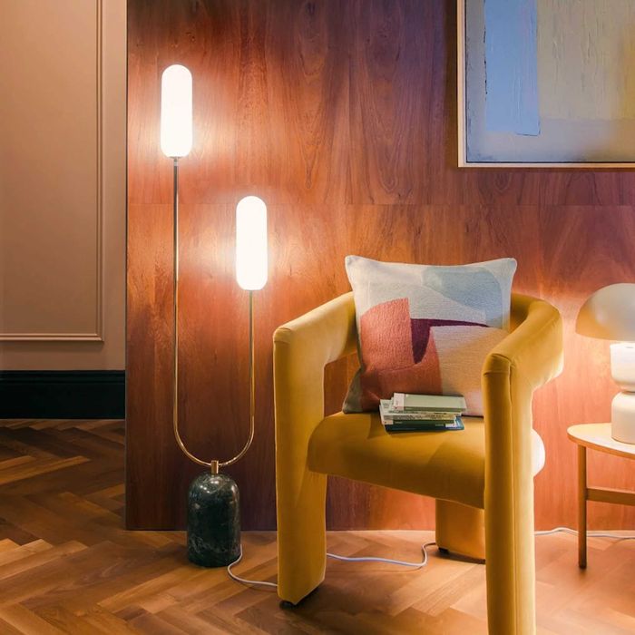 Подова лампа Houseof Olive Green Marble Curve