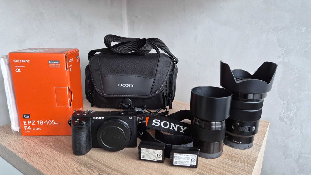 Фотоапарат Mirrorless Sony Alpha A6500 с 2 обектива