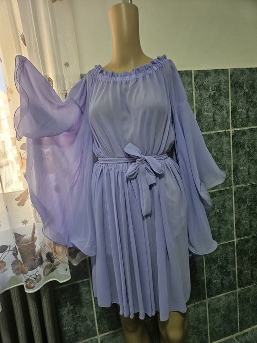 Rochie noua din voal lila,marime 36