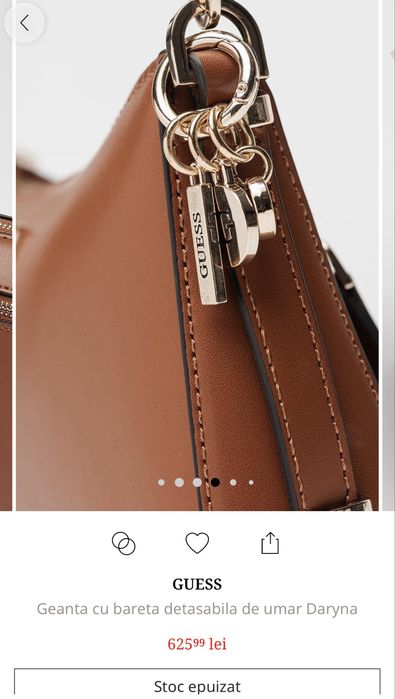 Geanta orginala Guess Brown