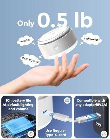 Нова Машина за бял шум с 20 звука и нощна лампа идеална за бебета стая