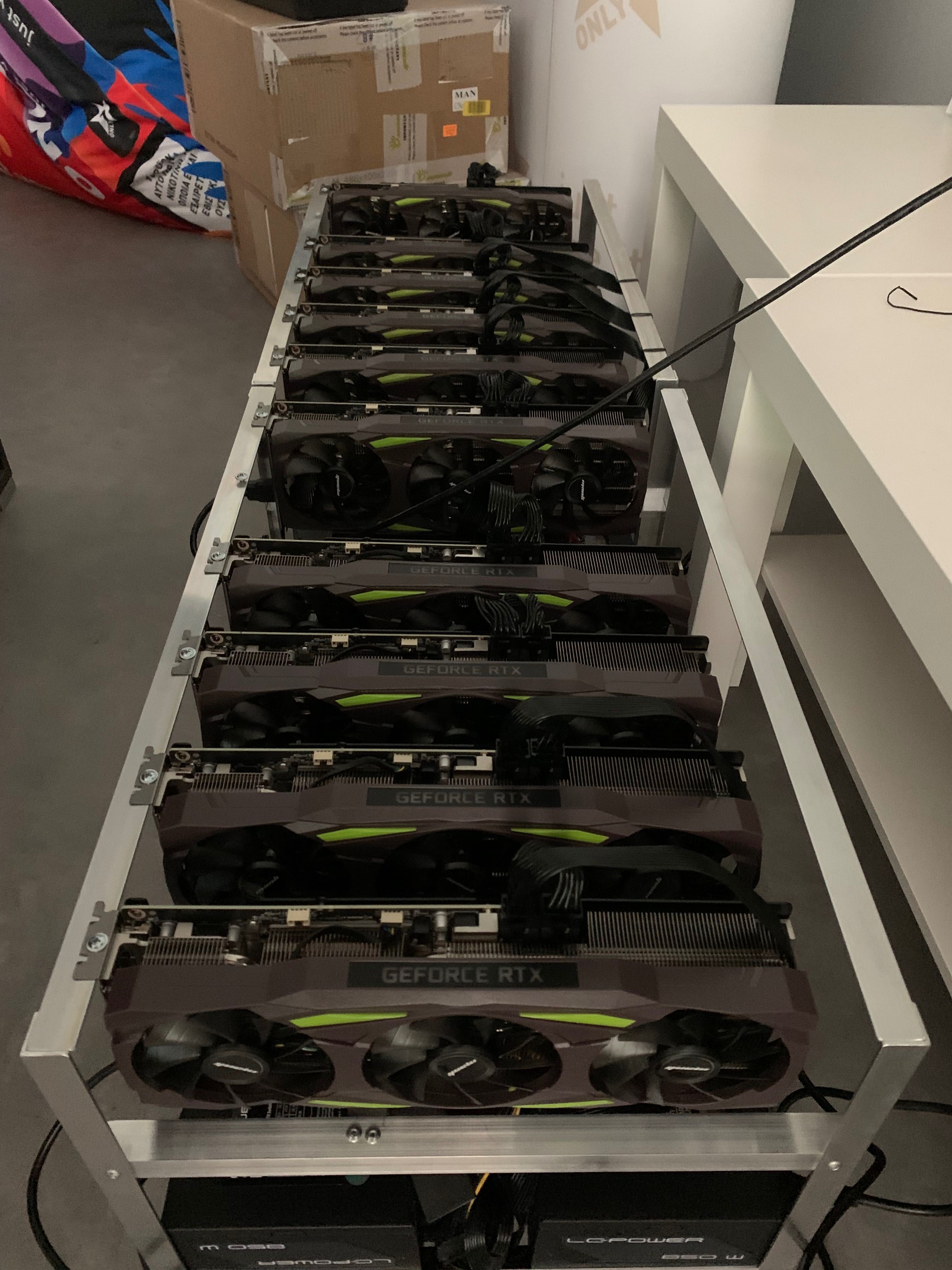 Продавам 3 броя Mining RIG-ове / копачки Nvidia RTX 3080