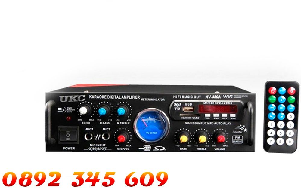 Домашен Аудио усилвател за Караоке, Модел: AV-339A + блутут