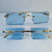 Chrome Hearts Мъжки Дамски слънчеви очила правоъгълни черни кафяв синu