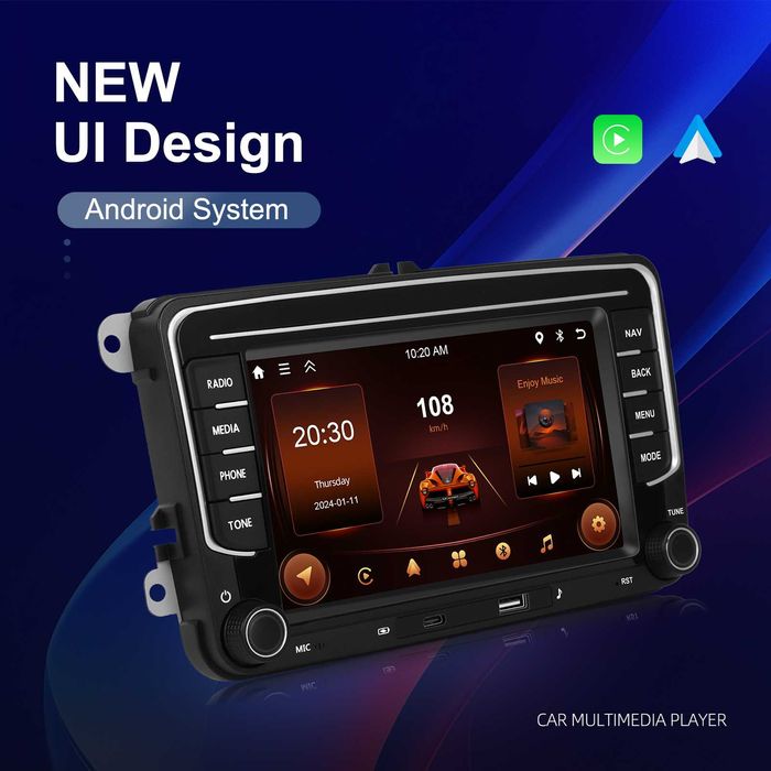 Navigatie Android,VW Passat,Golf,Jetta,Touran,Carplay,4GB + 64GB, NOI