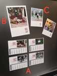 Calendar magnetic personalizat - set cadou 12 magneti foto frigider