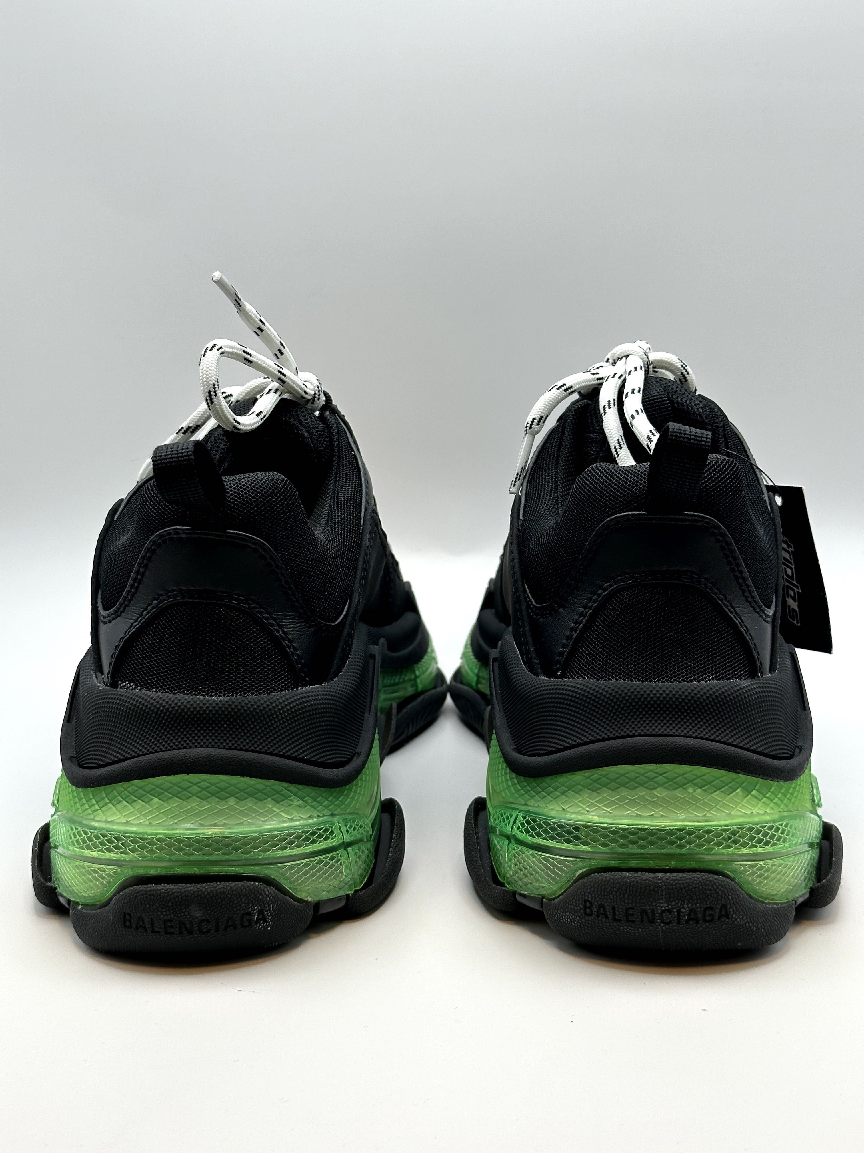 Balenciaga Triple S Black/Light Green Sneakers