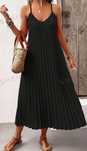 Rochie plisata neagra Shein