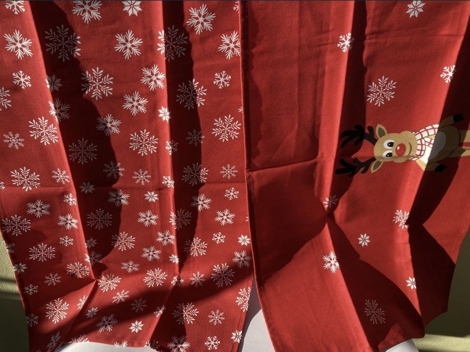 Set 2 panze decorative pentru masa de Craciun, 100% bumbac, Avon