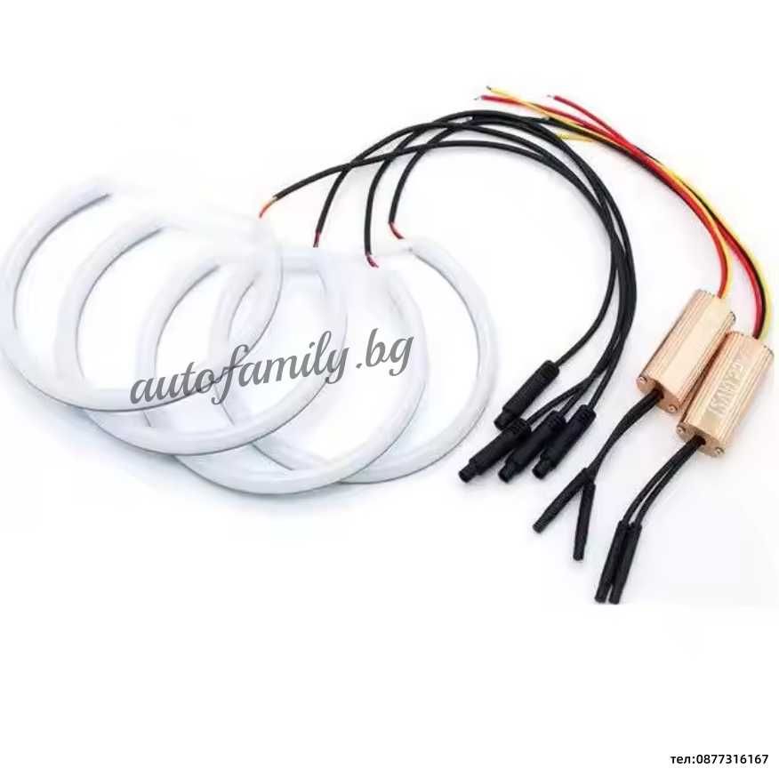 Cotton LED Ангелски очи за BMW X5 E53 с мигач
